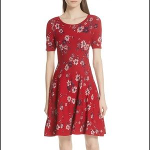 Milly floral flare dress size L